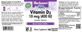 BlueBonnet Vitamin D3 400 IU Vegetable Capsules with measuring spoon