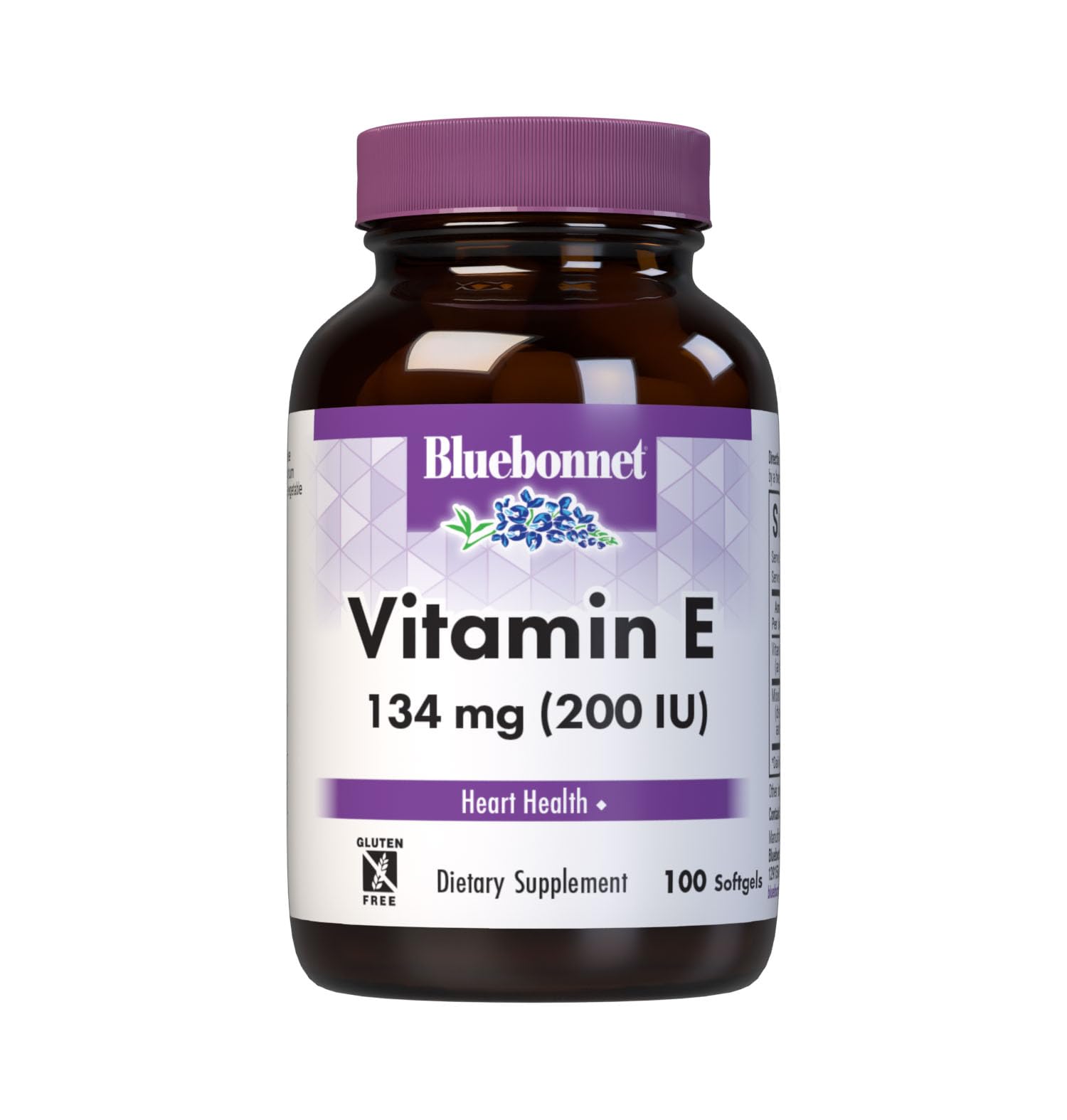 BlueBonnet Vitamin E 200 IU softgels front view with packaging