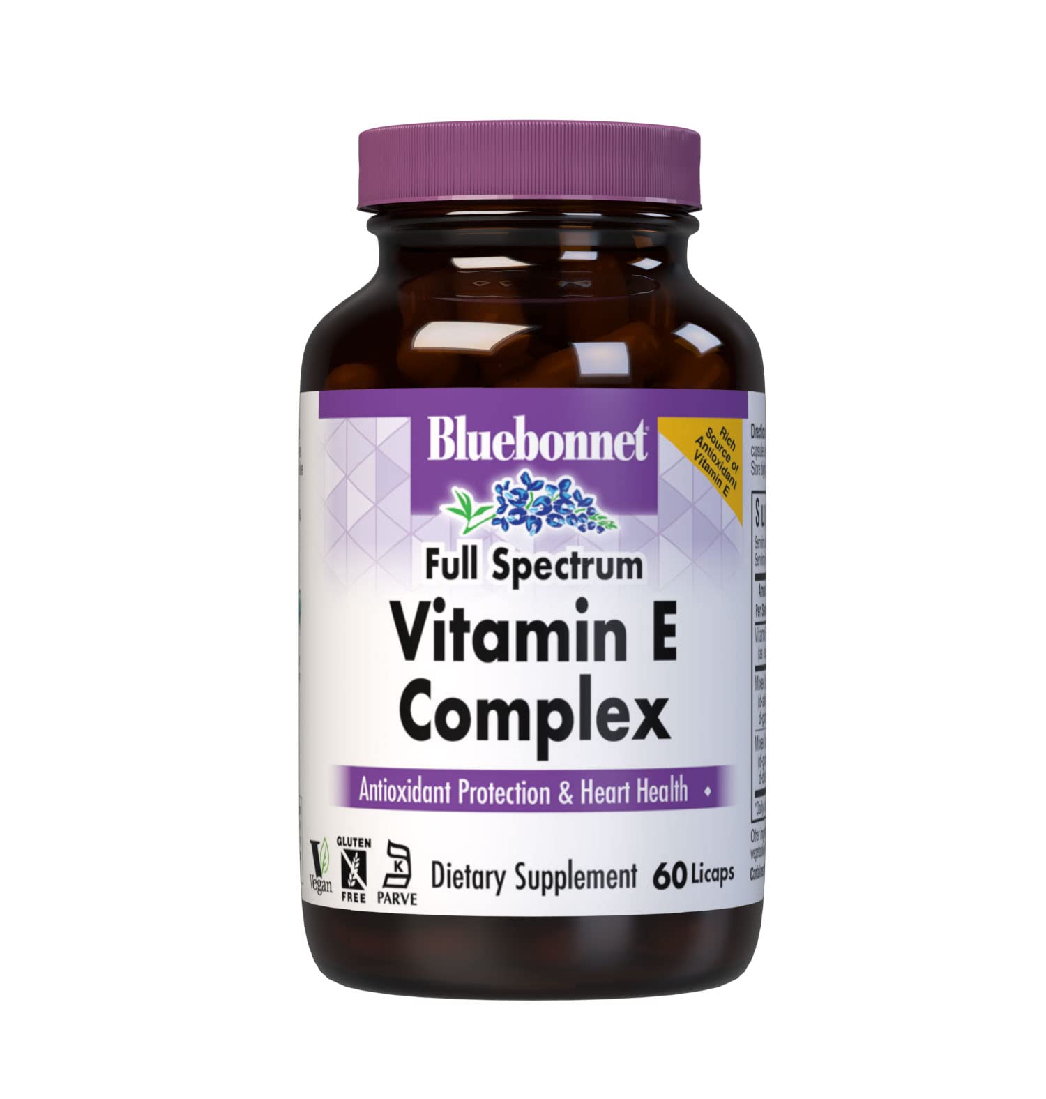 BlueBonnet Vitamin E Complex 60 Licaps front view