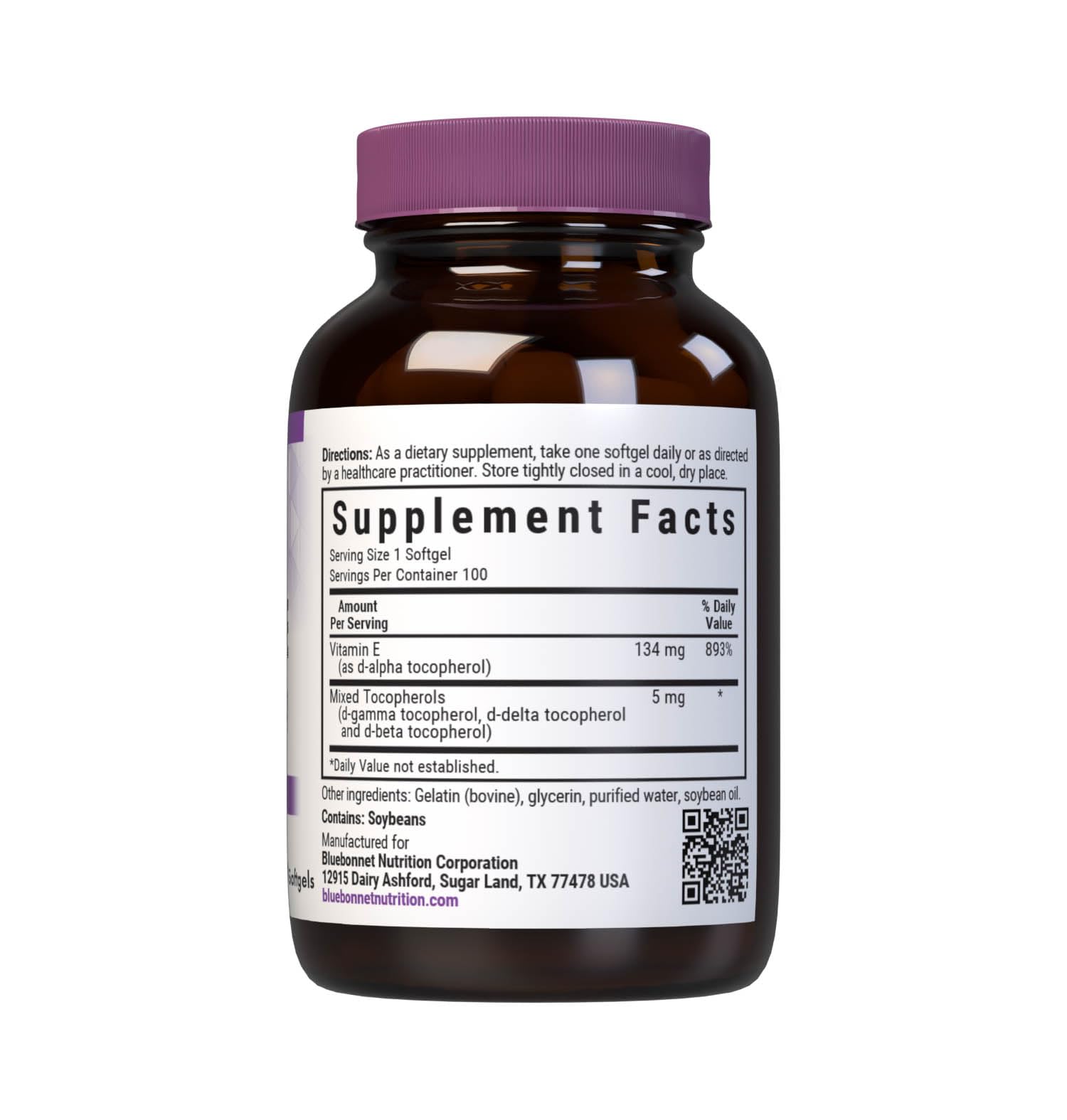 BlueBonnet Vitamin E softgels showing the softgel capsule