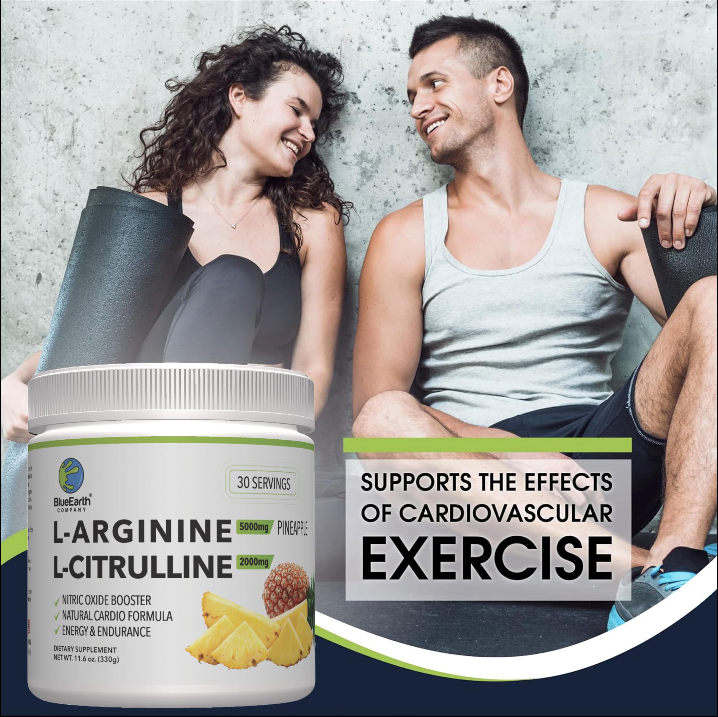 BlueEarth Company L-Arginine Drink Mix 5000mg packaging