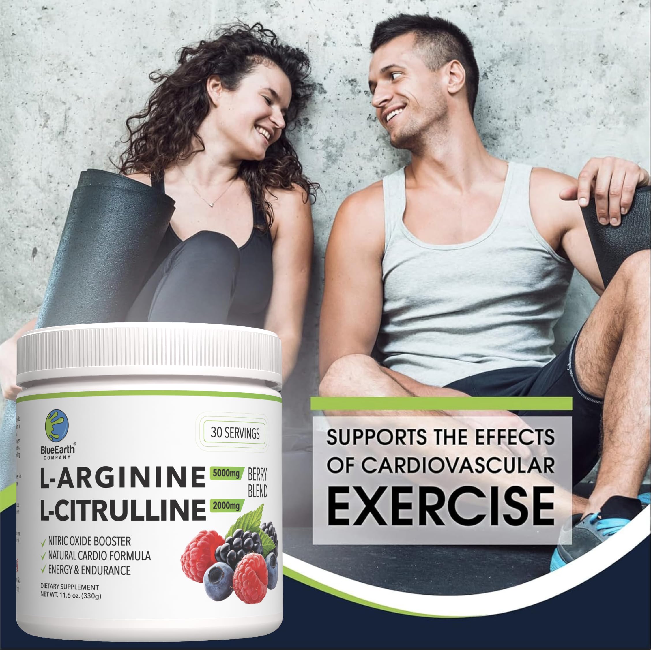 BlueEarth Company L-Arginine Drink Mix 5000mg packaging