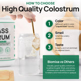 Bluegrass Colostrum 120g back view with ingredient list