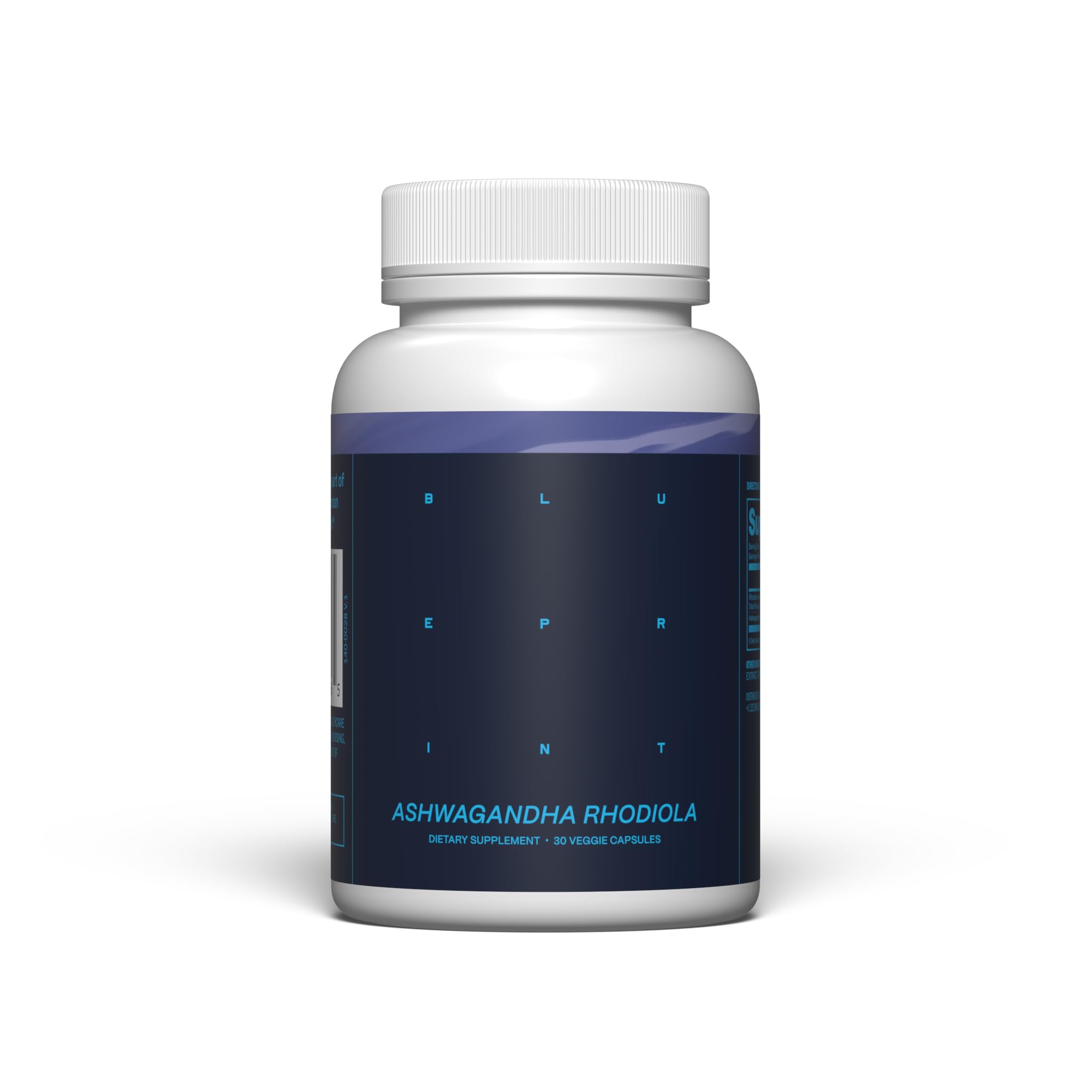 Blueprint Bryan Johnson Ashwagandha & Rhodiola Root Capsules front view