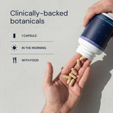 Blueprint Bryan Johnson Ashwagandha & Rhodiola Root Capsules in a hand