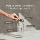 Blueprint Bryan Johnson Collagen Powder 700g mixed in a smoothie
