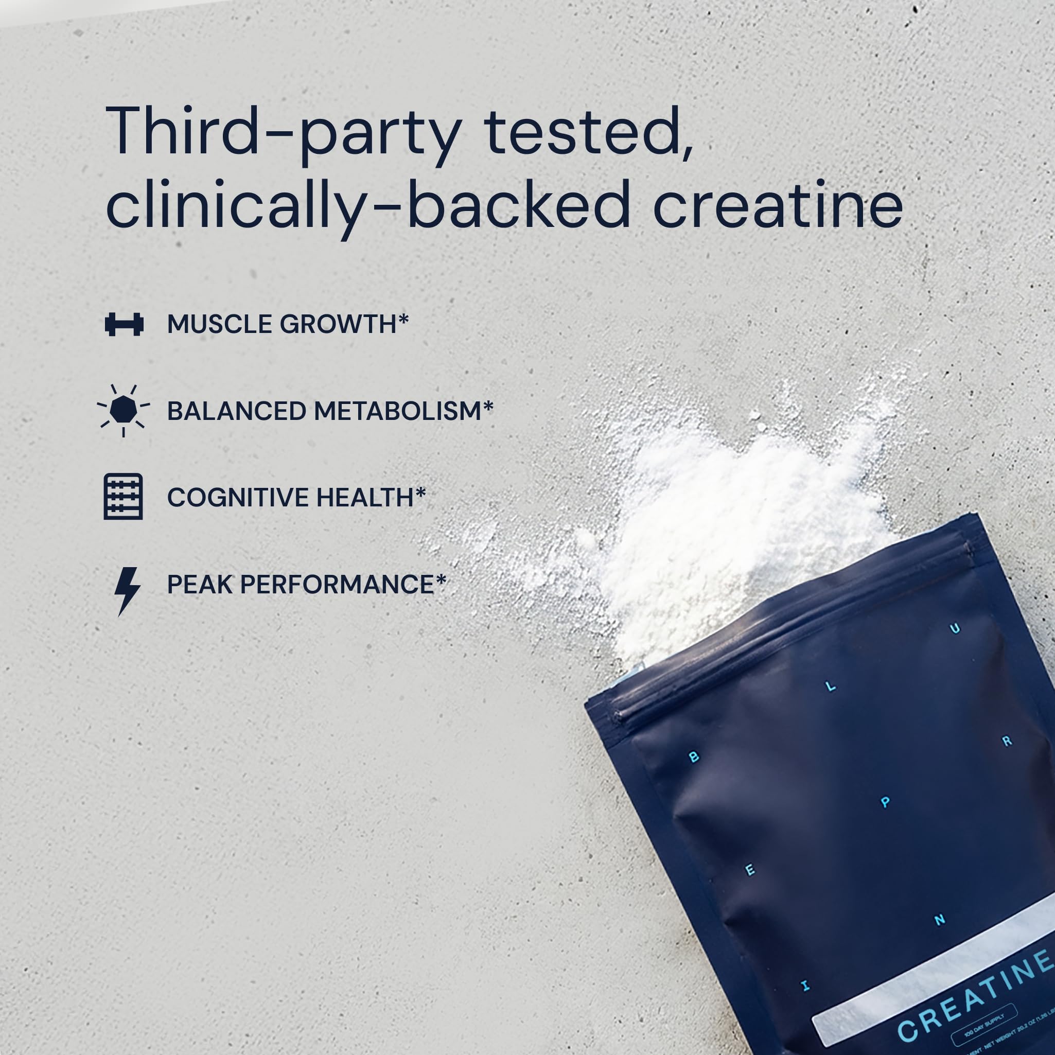 Blueprint Bryan Johnson Creatine Powder 572g scoop