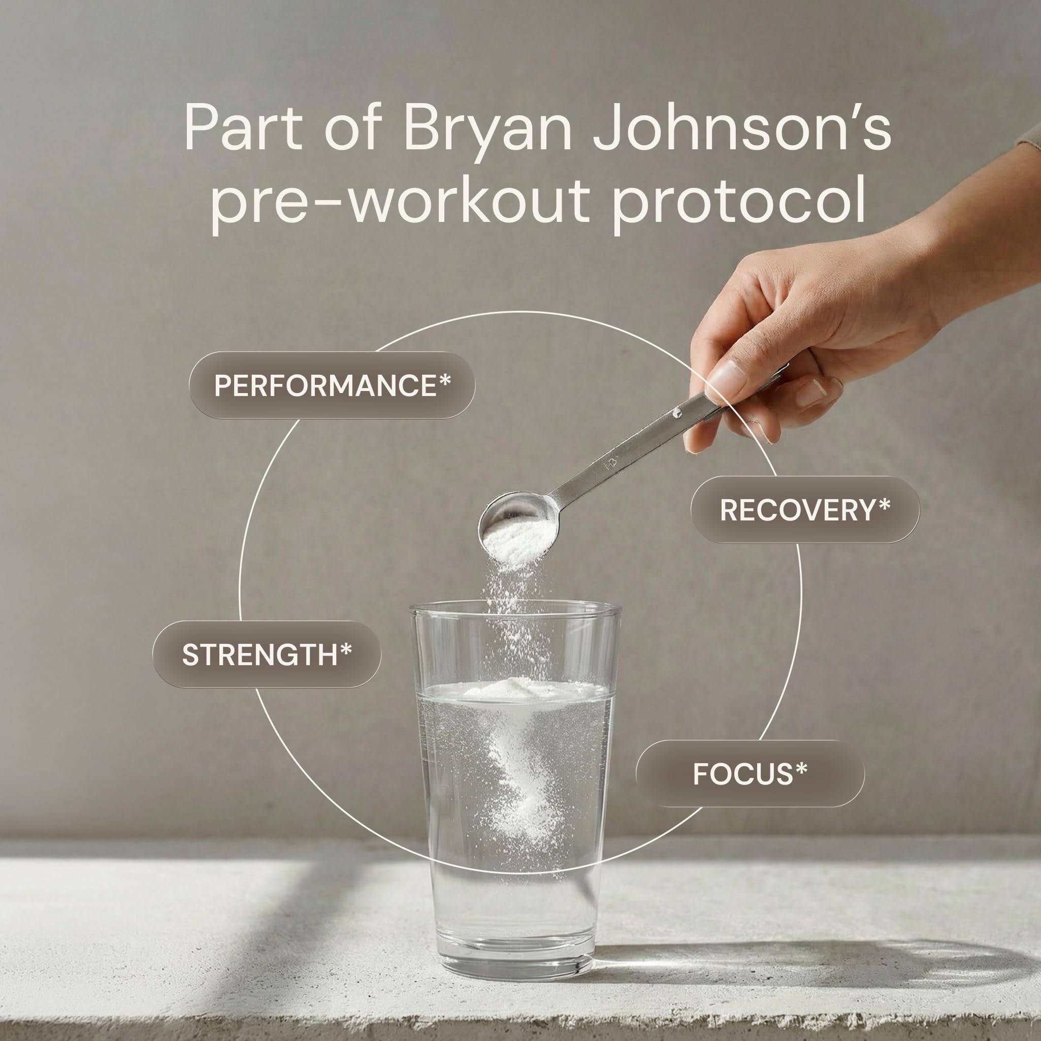 Blueprint Bryan Johnson Creatine Powder 572g side view