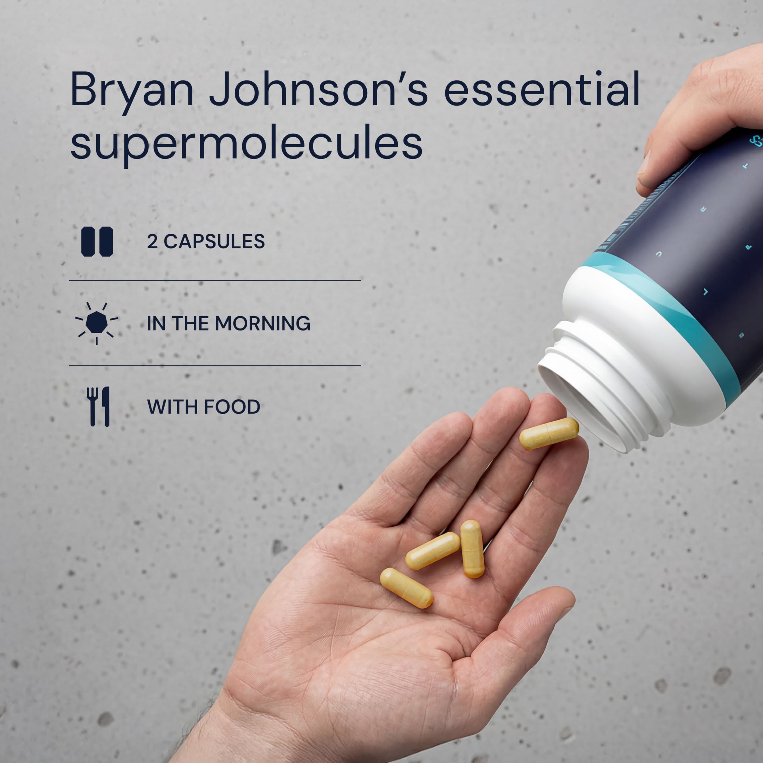 Blueprint Bryan Johnson Essential Capsules close-up of capsules