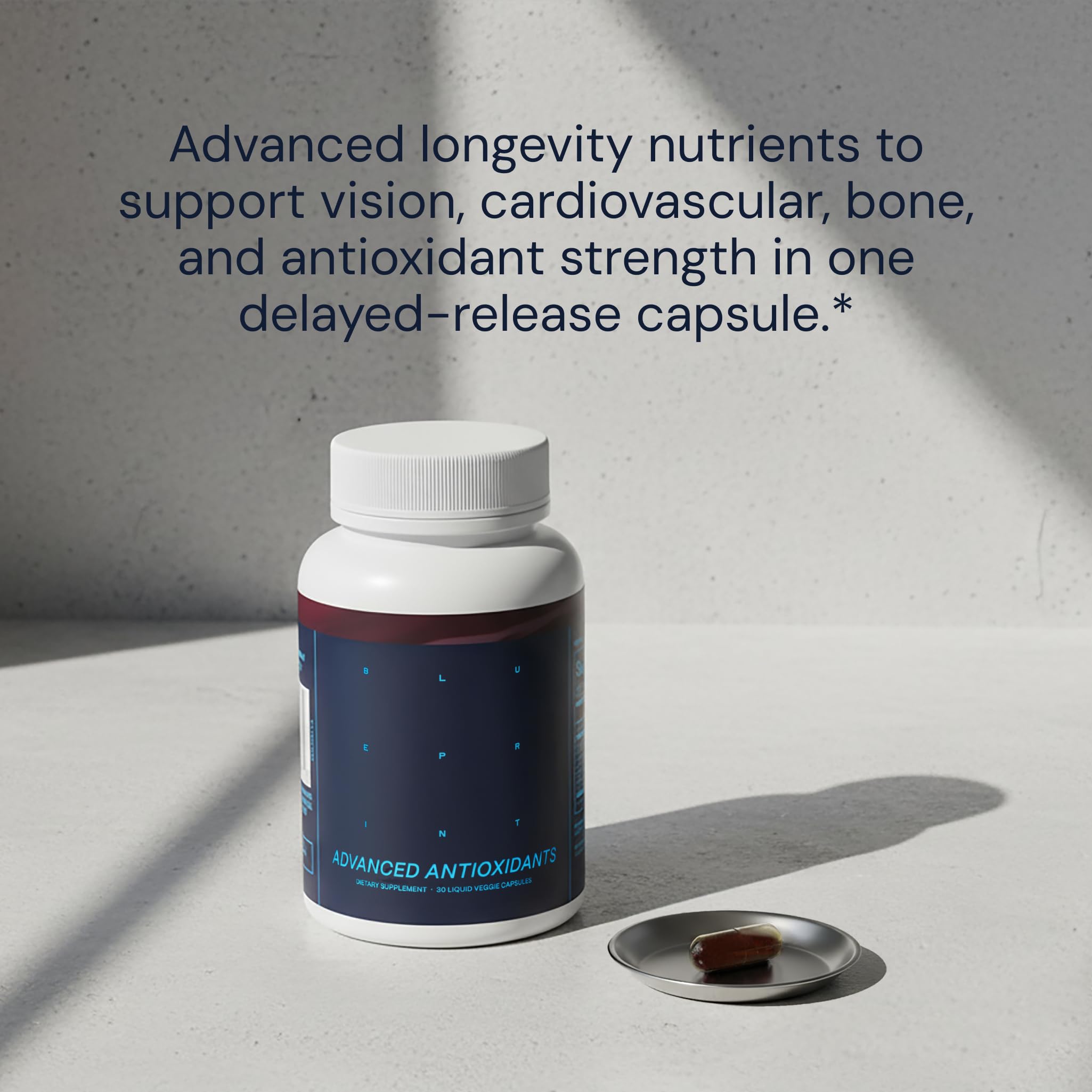 Blueprint Bryan Johnson Essential Softgels vegan capsules packaging