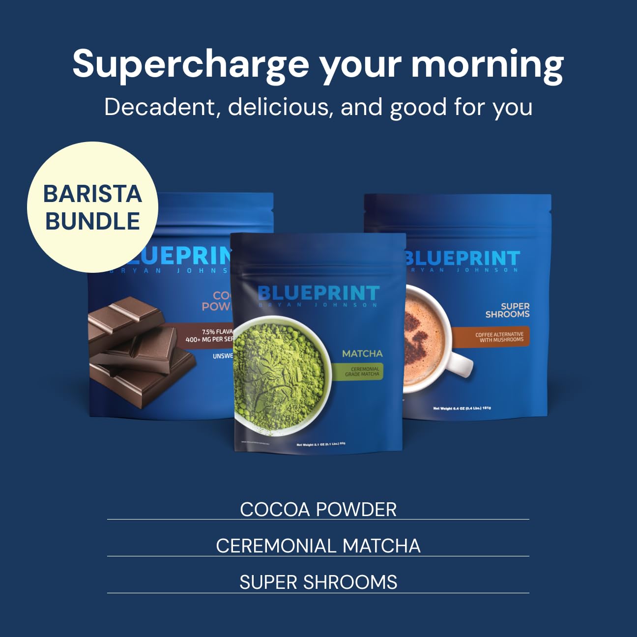 Blueprint Bryan Johnson Super Shroom Coffee ingredients close-up