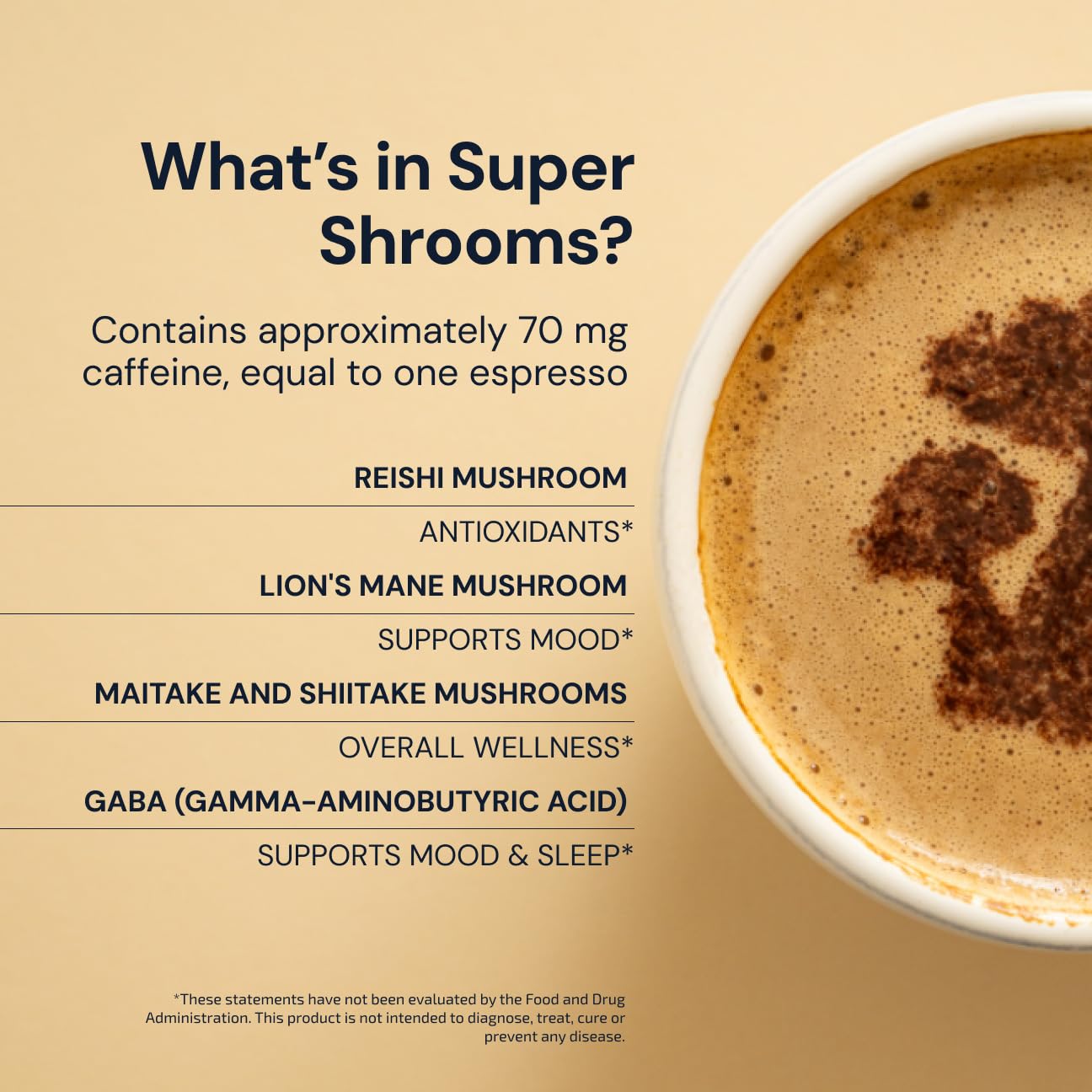 Blueprint Bryan Johnson Super Shroom Coffee served iced in a glass