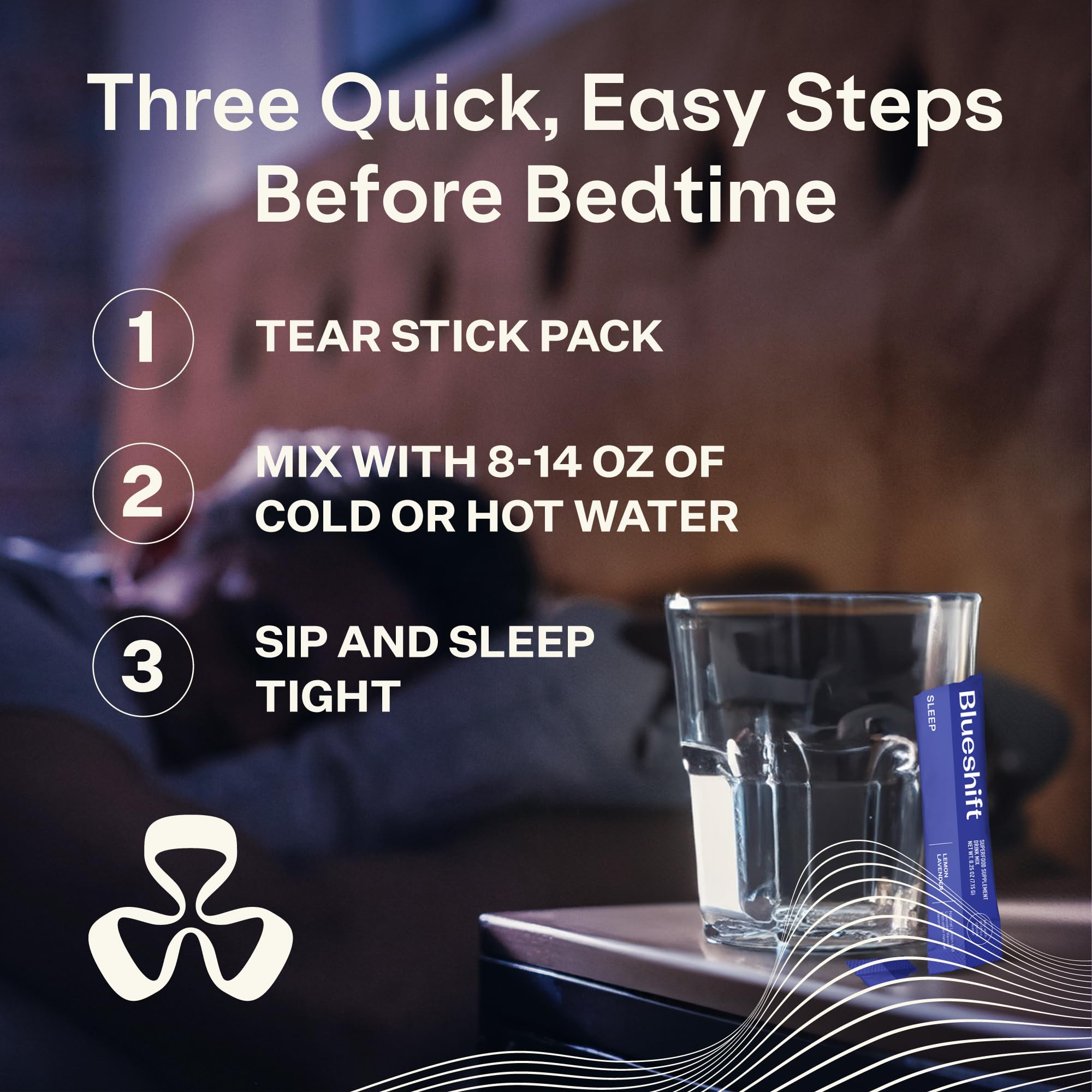 Blueshift Sleep Powder Lemon Lavender lifestyle scene