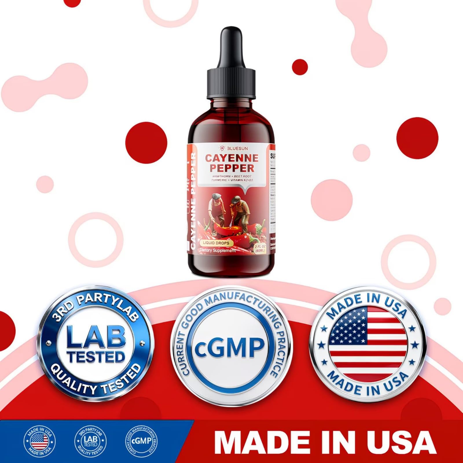 Bluesun Cayenne Pepper Liquid Drops 100g in a lifestyle setting