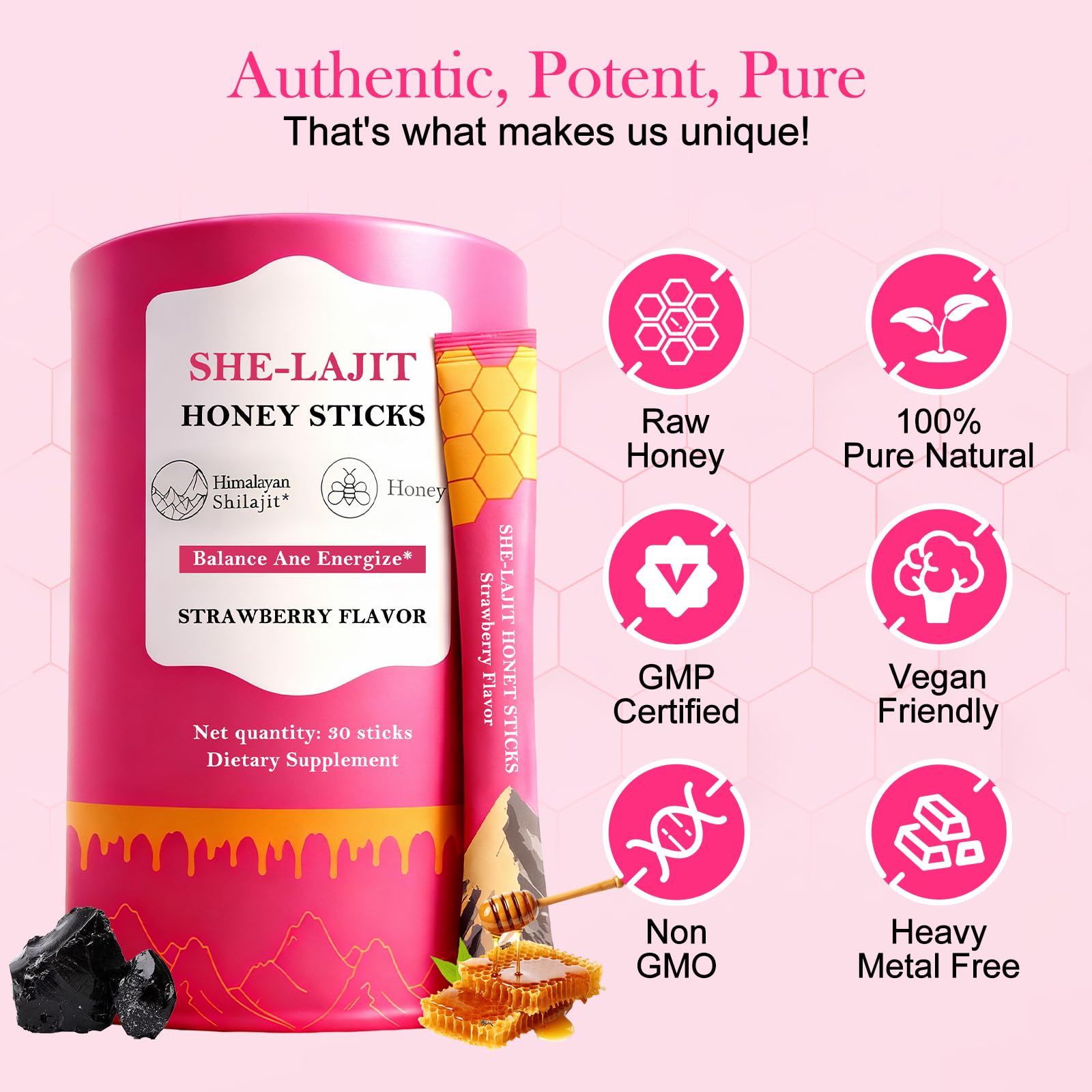 Blumskin Shilajit Honey Sticks individual packaging