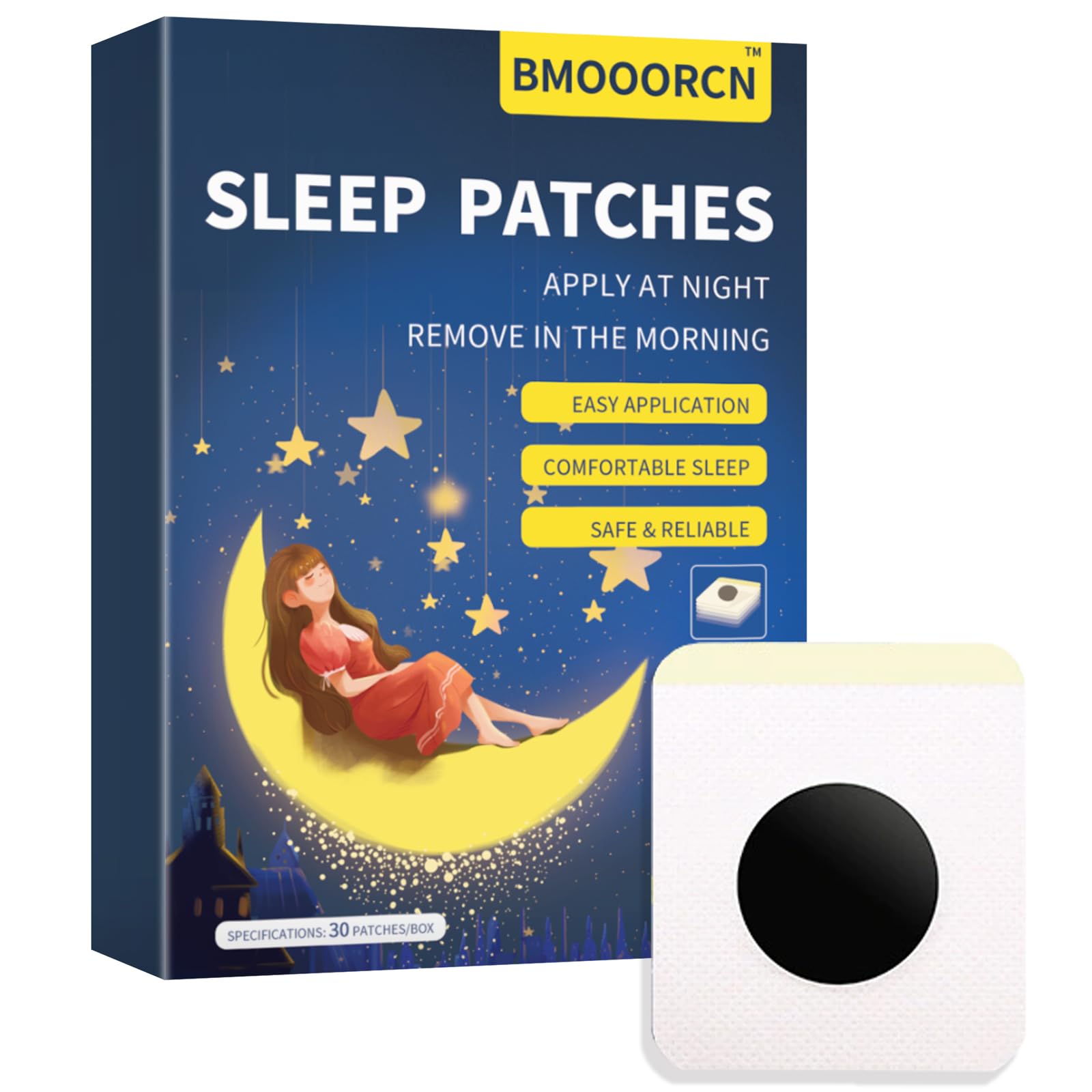 BMOOORCN Herbal Sleep Patches 30-Pack front view