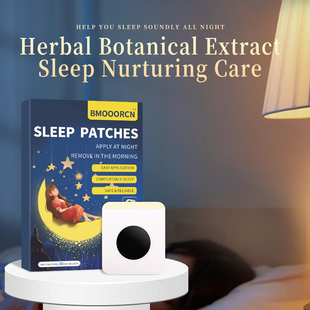 BMOOORCN sleep patches packaging with ingredients listed