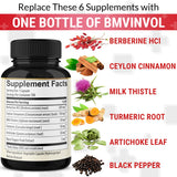 BMVINVOL Berberine Capsules on a wooden table