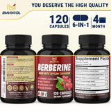 BMVINVOL Berberine Complex displayed with herbal elements