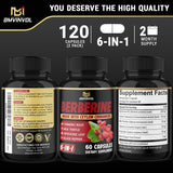BMVINVOL Berberine Herbal Supplement capsule in hand