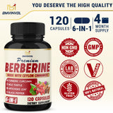BMVINVOL Berberine Supplement displayed with herbs