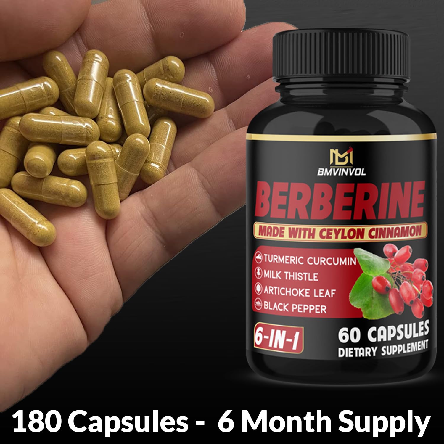 BMVINVOL Berberine Supplement ingredients list