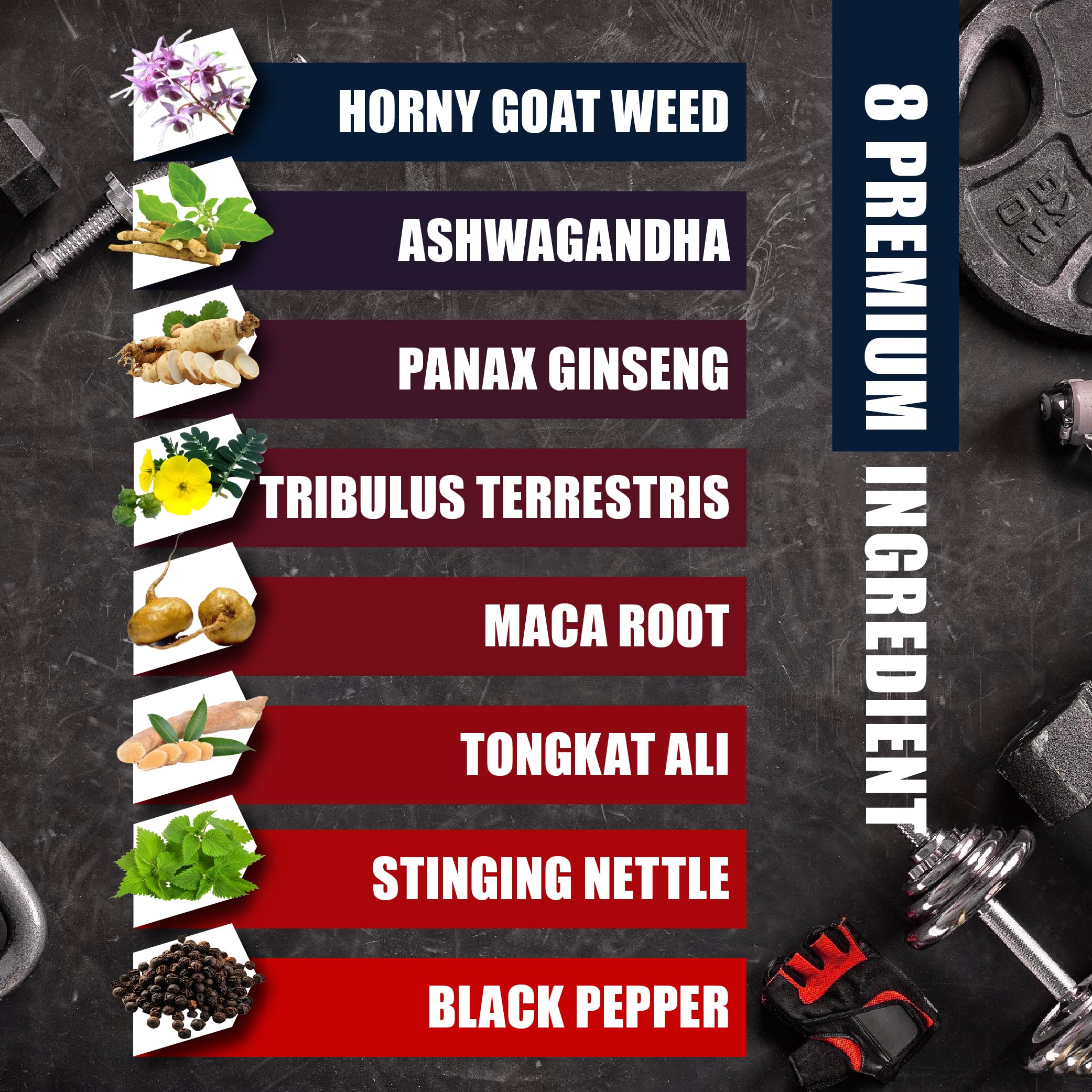 BMVINVOL Horny Goat Weed 90 Count ingredients list