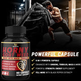 BMVINVOL Horny Goat Weed Capsules bottle with natural herbs in background