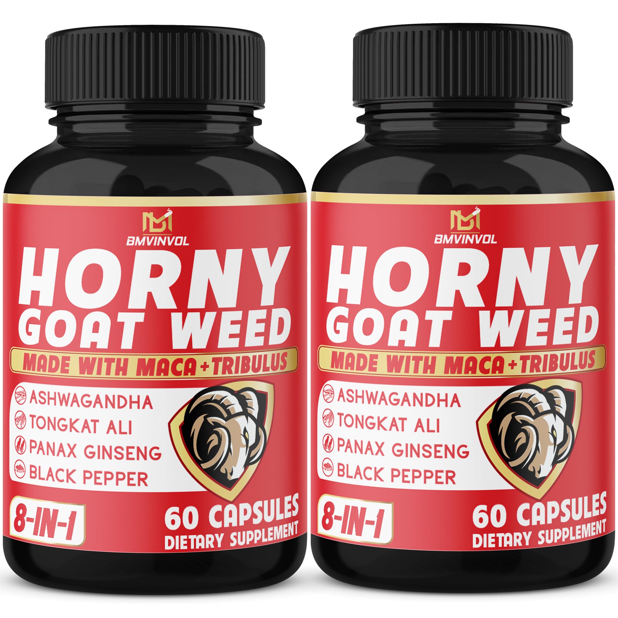 BMVINVOL Horny Goat Weed Capsules front view with label