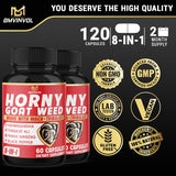 BMVINVOL Horny Goat Weed Capsules with measuring spoon