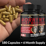 BMVINVOL Horny Goat Weed Supplement back view with ingredient list