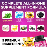 BMVINVOL Oregano Extract Capsules bottle packaging
