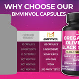 BMVINVOL Oregano Extract Capsules displayed with a measuring spoon