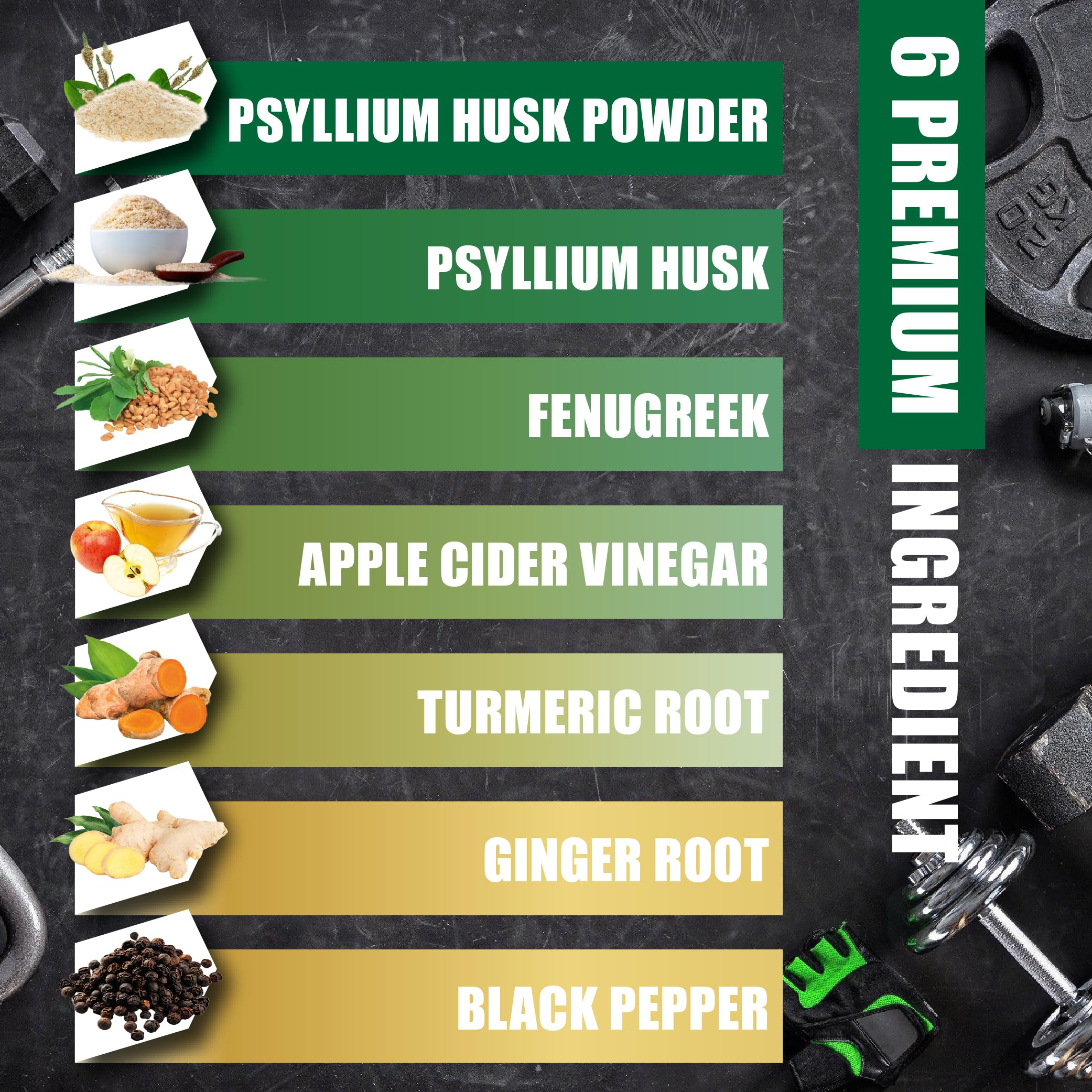 BMVINVOL Psyllium Husk Supplement bottle side view