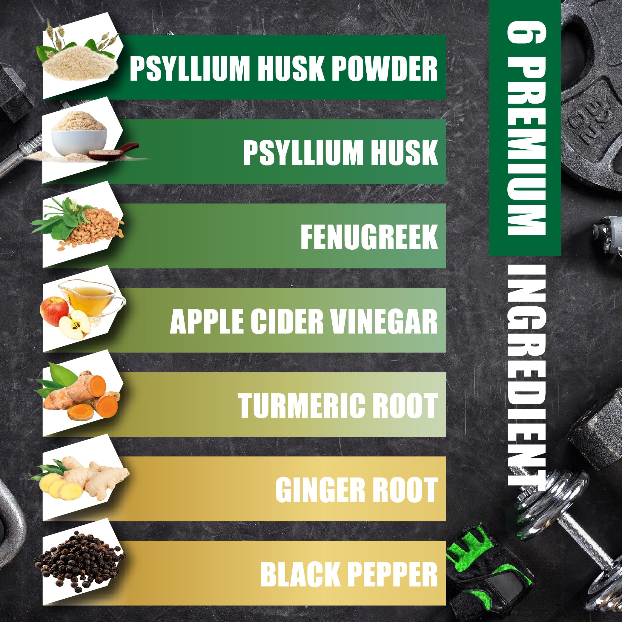 BMVINVOL Psyllium Husk Supplement side view
