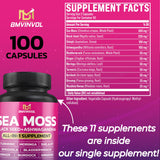 BMVINVOL SeaMoss Capsules bottle side view