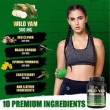 BMVINVOL Wild Yam Supplement back view with nutritional information