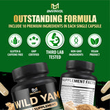 BMVINVOL Wild Yam Supplement bottle on a wooden table