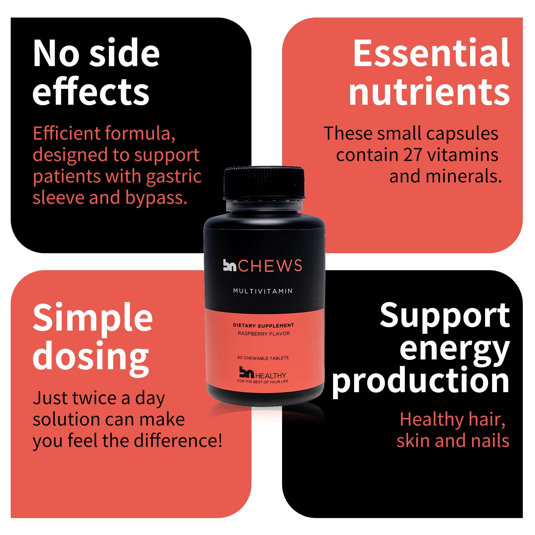 BNHealthy Bariatric Multivitamin Chewables nutritional information
