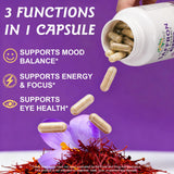 bnHUlMXw Saffron Supplement Capsules 88.5mg with packaging