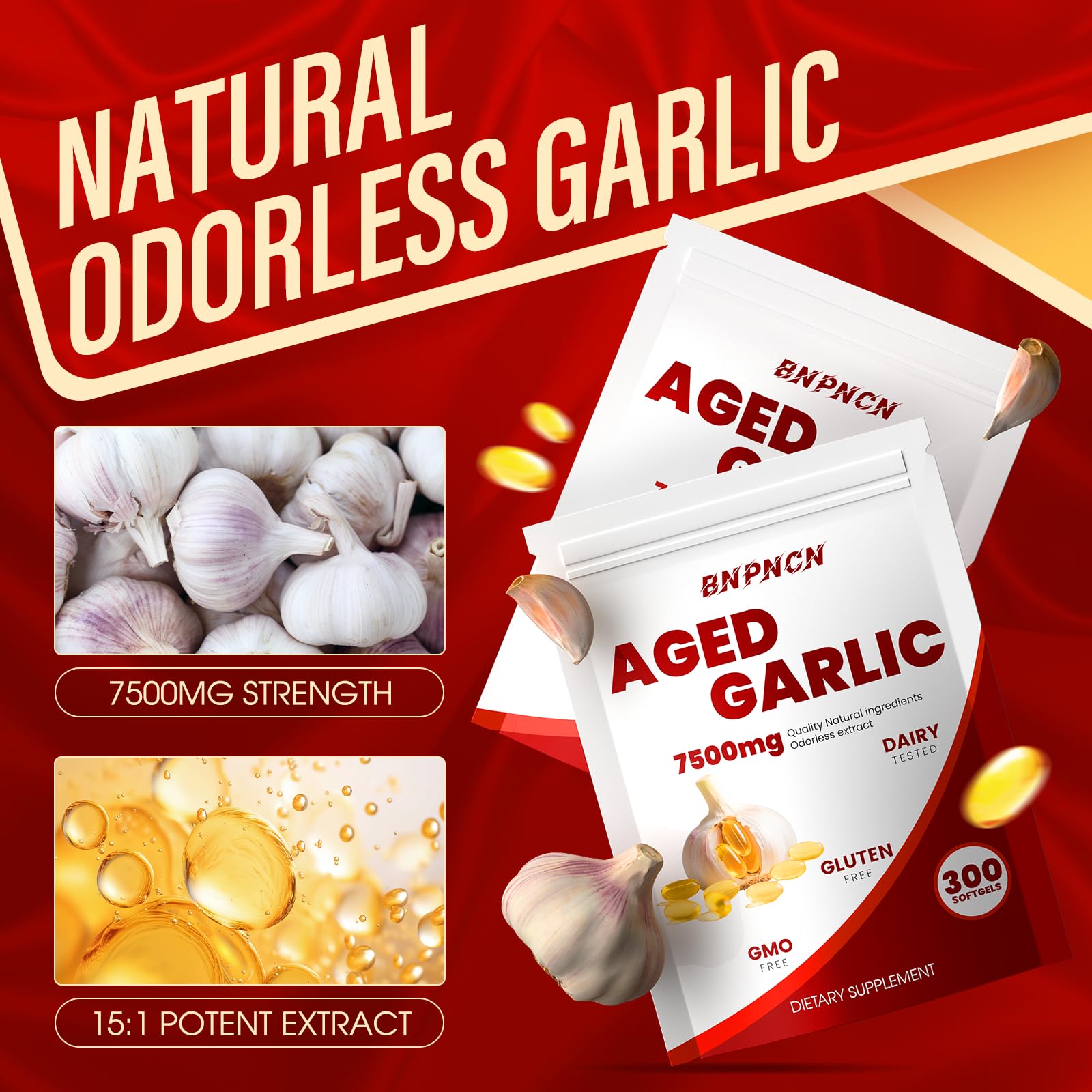 BnPnCn Garlic Supplement nutritional information
