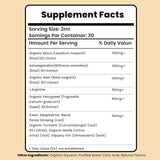 Boaccy Herbal Liquid Blend Ashwagandha bottle with gym bag