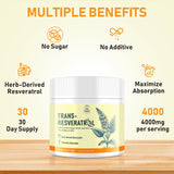 BoaSaude Resveratrol Powder Supplement 120g packaging