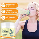 BoaSaude Resveratrol Powder Supplement in a bowl