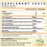 BoaSaude Resveratrol Powder Supplement ingredients list