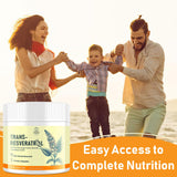 BoaSaude Resveratrol Powder Supplement with a measuring scoop