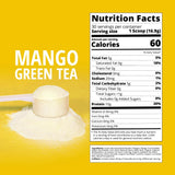 Boba Tea Protein Mango Green Tea Collagen Powder mixed in a smoothie