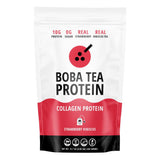 Boba Tea Protein Strawberry Hibiscus Collagen 472g front view