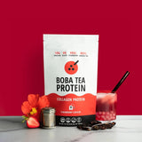 Boba Tea Protein Strawberry Hibiscus Collagen 472g packaging