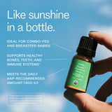 Bobbie Organic Vitamin D Drops back view showing ingredients
